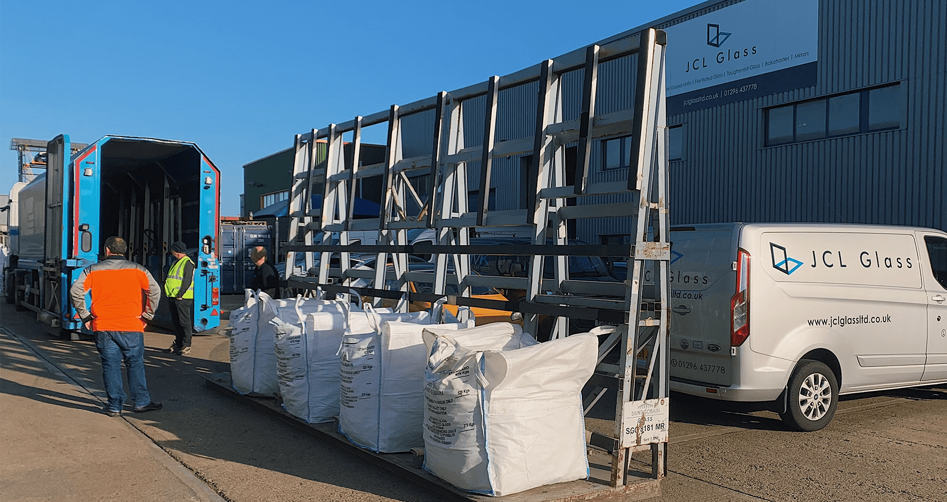 Image of waste glass being collected